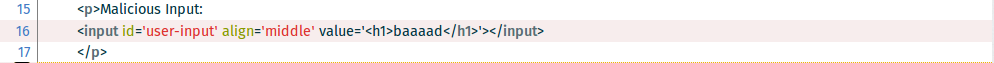 HTML input blocks are a data source for untrusted user data.