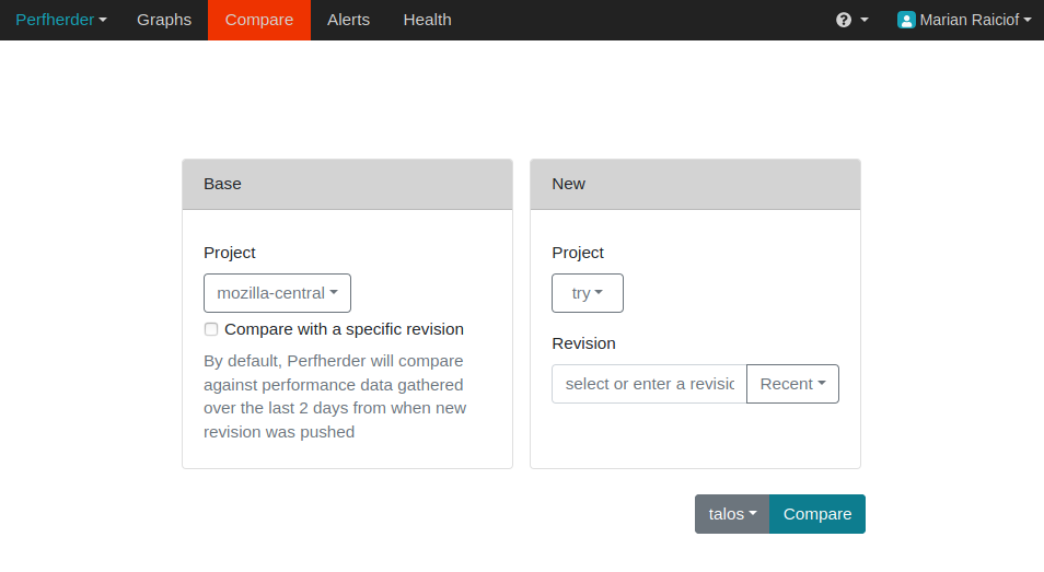 Compare View Screenshot