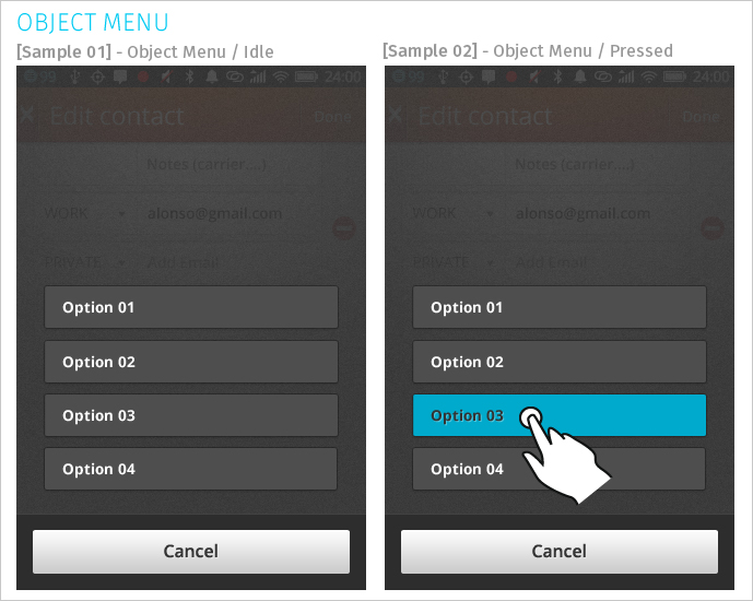 Dialogue: Object Menu