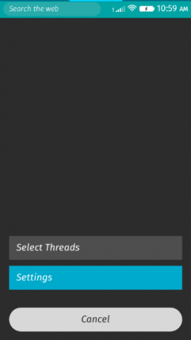 Select Settings