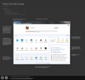 Conceptual mockup: "dashboard-style" Home tab