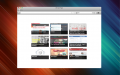 Simple new tab with dark titles at bottom