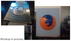 Part of the monument in the process of being made
