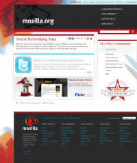 Mockup for social networking page