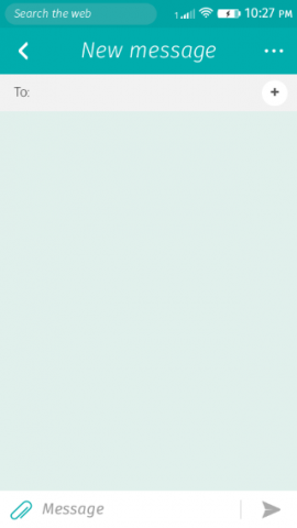 User is forwarded to Message Composer