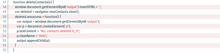 Delete ALL the contacts?! This code in extra-perm.js does just that.