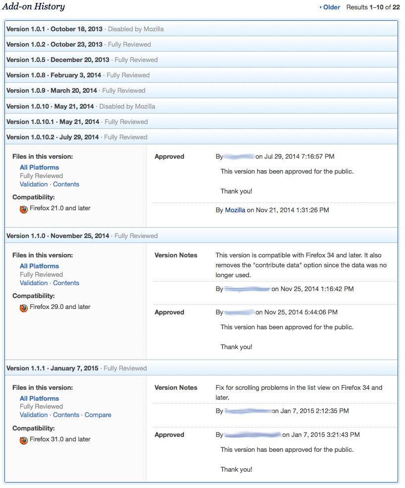 Review page